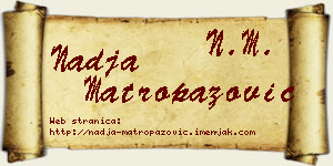 Nadja Matropazović vizit kartica
